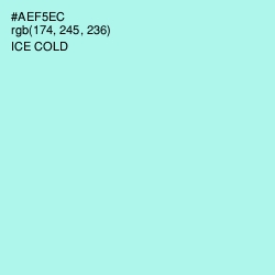 #AEF5EC - Ice Cold Color Image